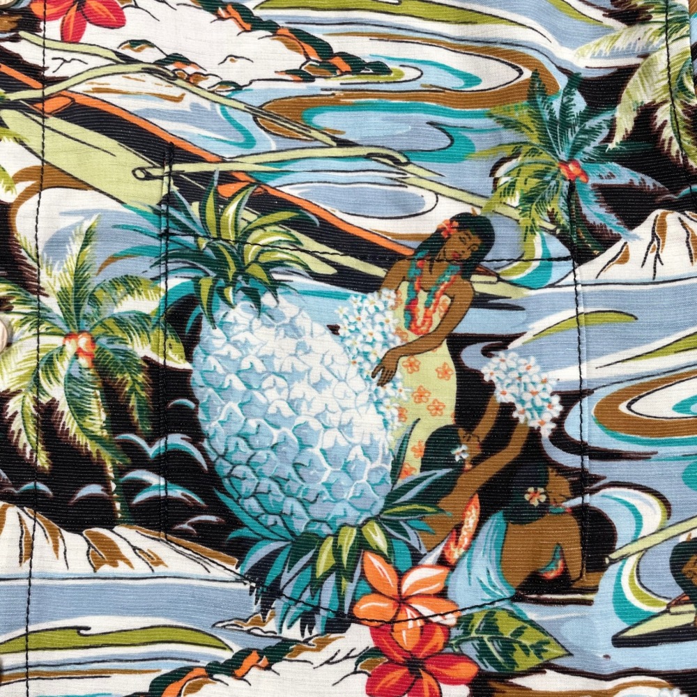 Tommy Bahama Coconut Point Hawaiian Shirt Mens Medium Hula Girl Tencel Button Up - Picture 3 of 8